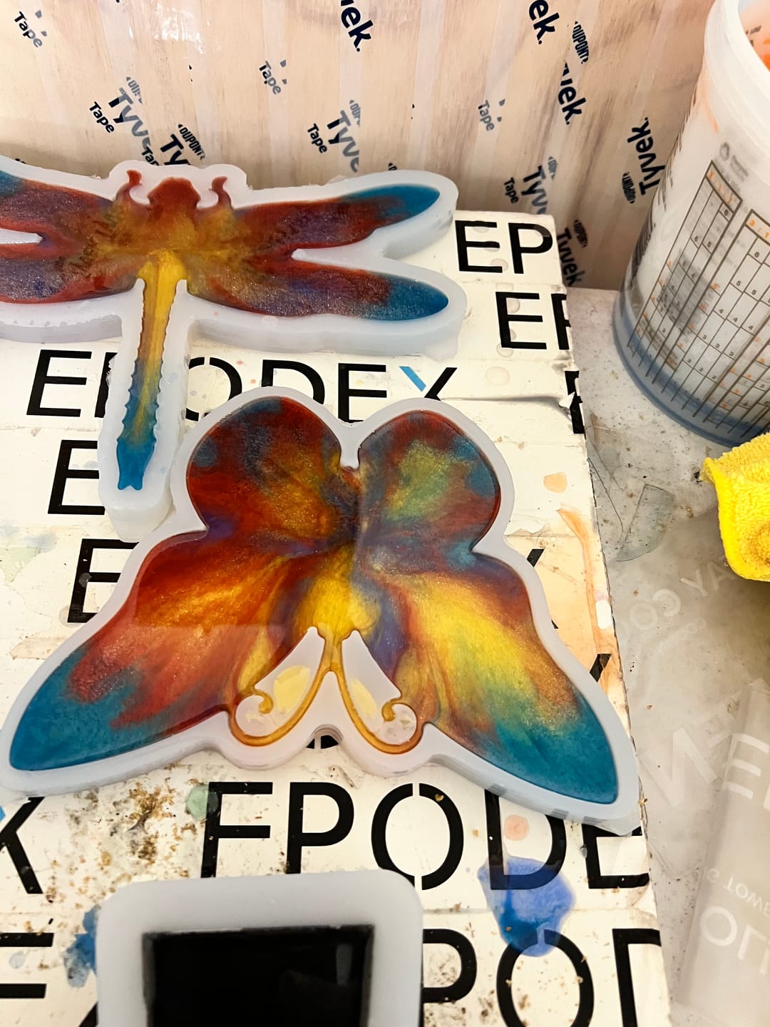 Customer photo review of 8.0x6.0x0.5" Butterfly Relief 1 Silicone Mold