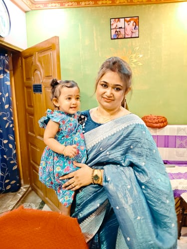 Customer photo review of Modern Wear [Organza Silk Saree]