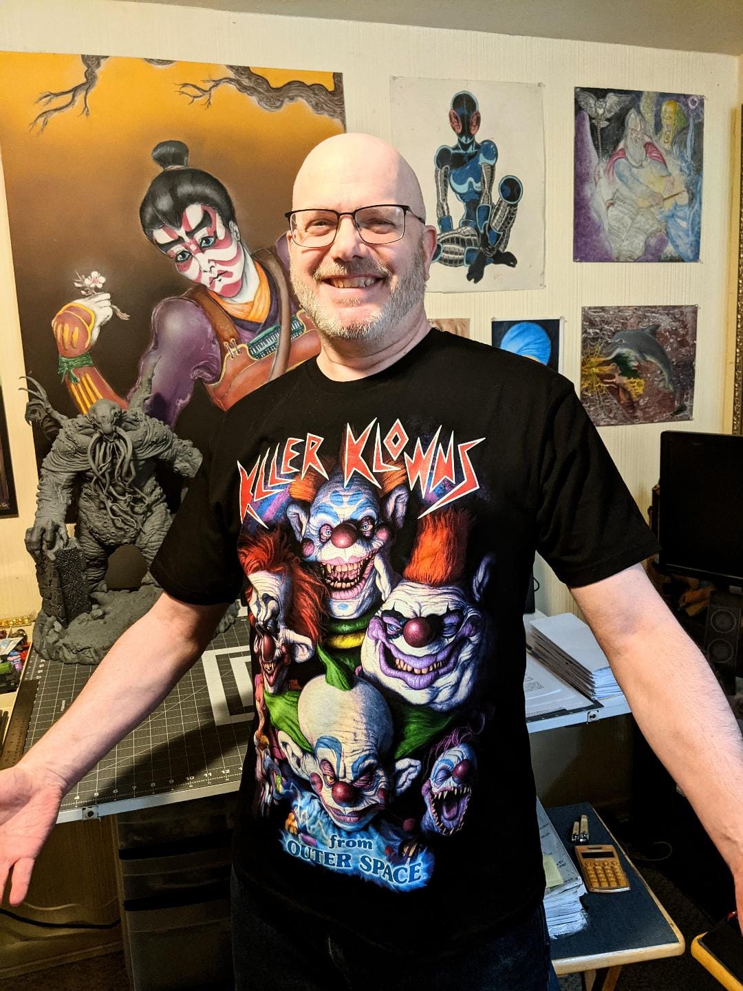 Customer photo review of Killer Klowns From Outer Space Horrific Harlequins T-Shirt