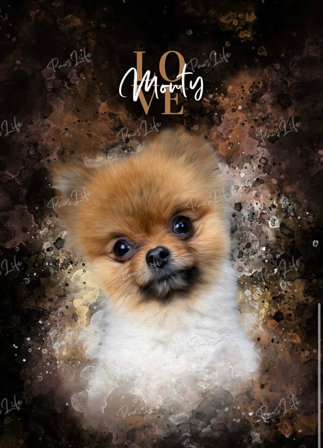 Customer photo review of Personalisiertes Portrait Poster und Leinwand - Aquarell Stil