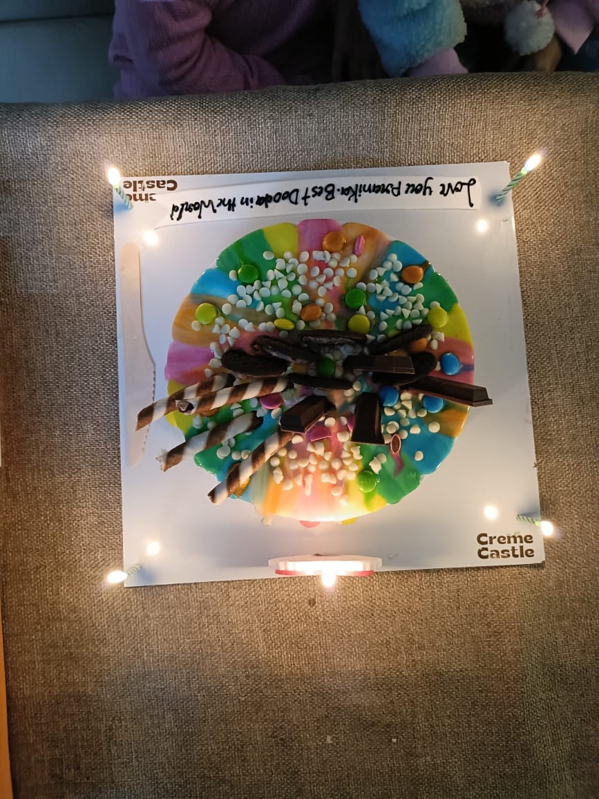 Customer photo review of Colorful Drip Cake
