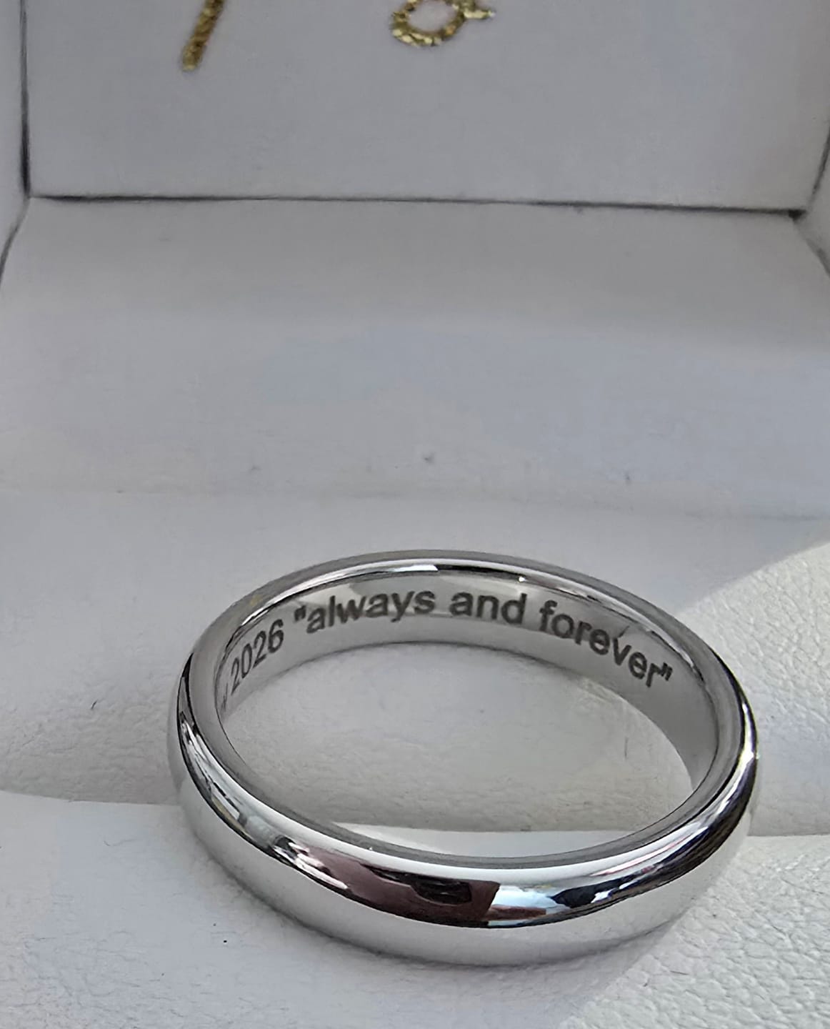 Customer photo review of Engrave Your Ring