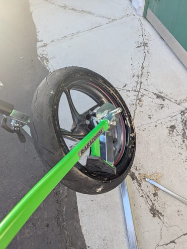 Customer photo review of Rabaconda Street Bike Tire Changer