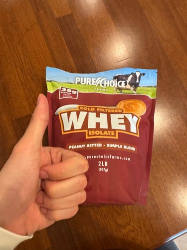 Customer photo review of Whey Protein Isolate Chocolate