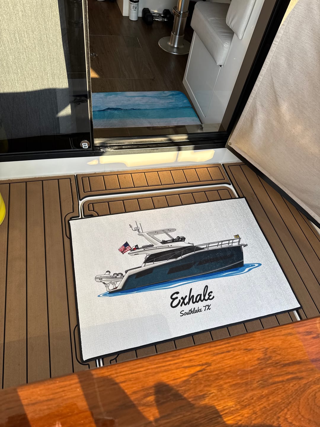 Customer photo review of Custom Indoor/Outdoor Dock Mat