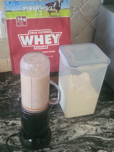 Customer photo review of Whey Protein Isolate Unflavored