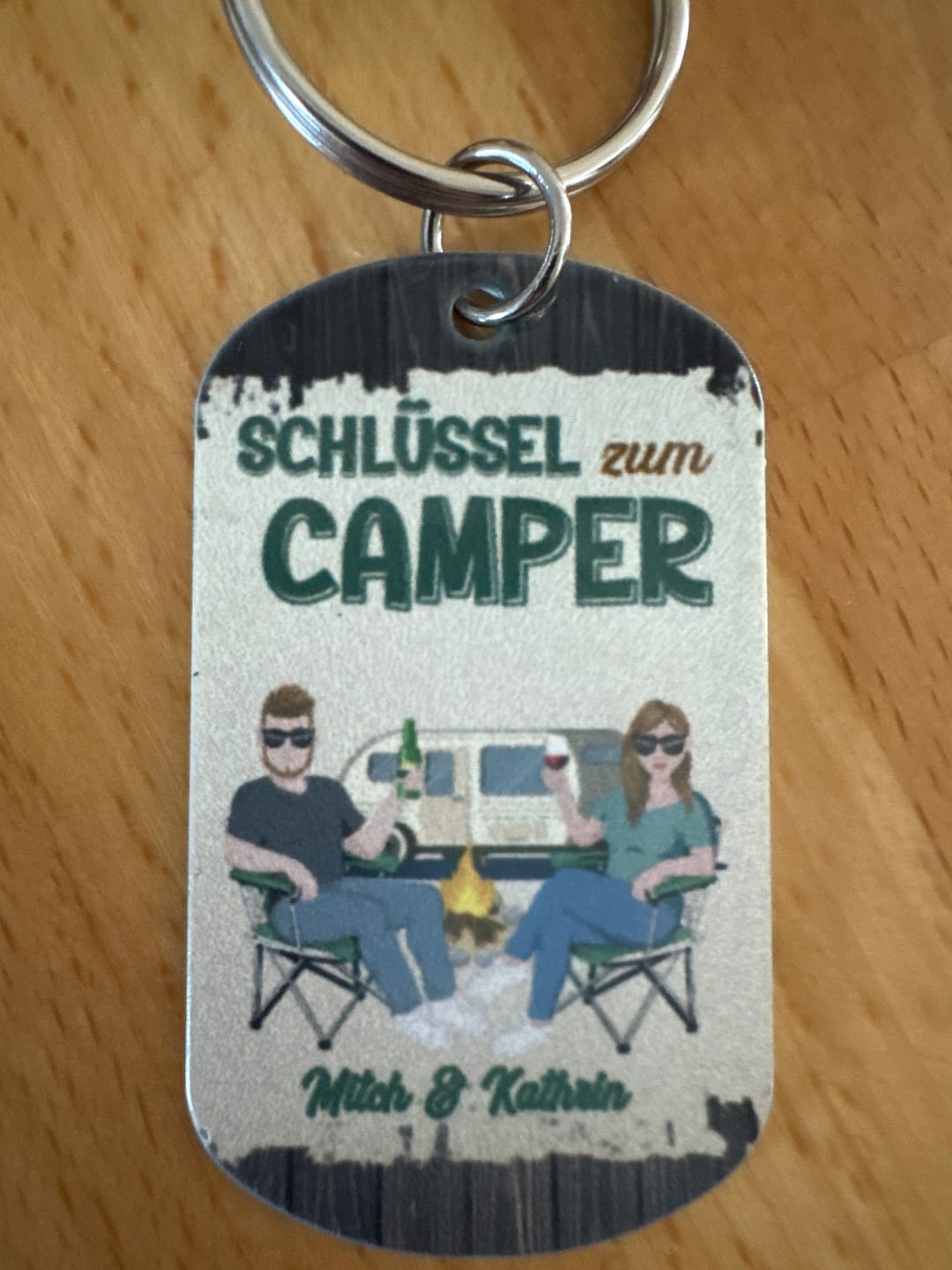 Customer photo review of Camping Couple - Personalisierter Schlüsselanhänger
