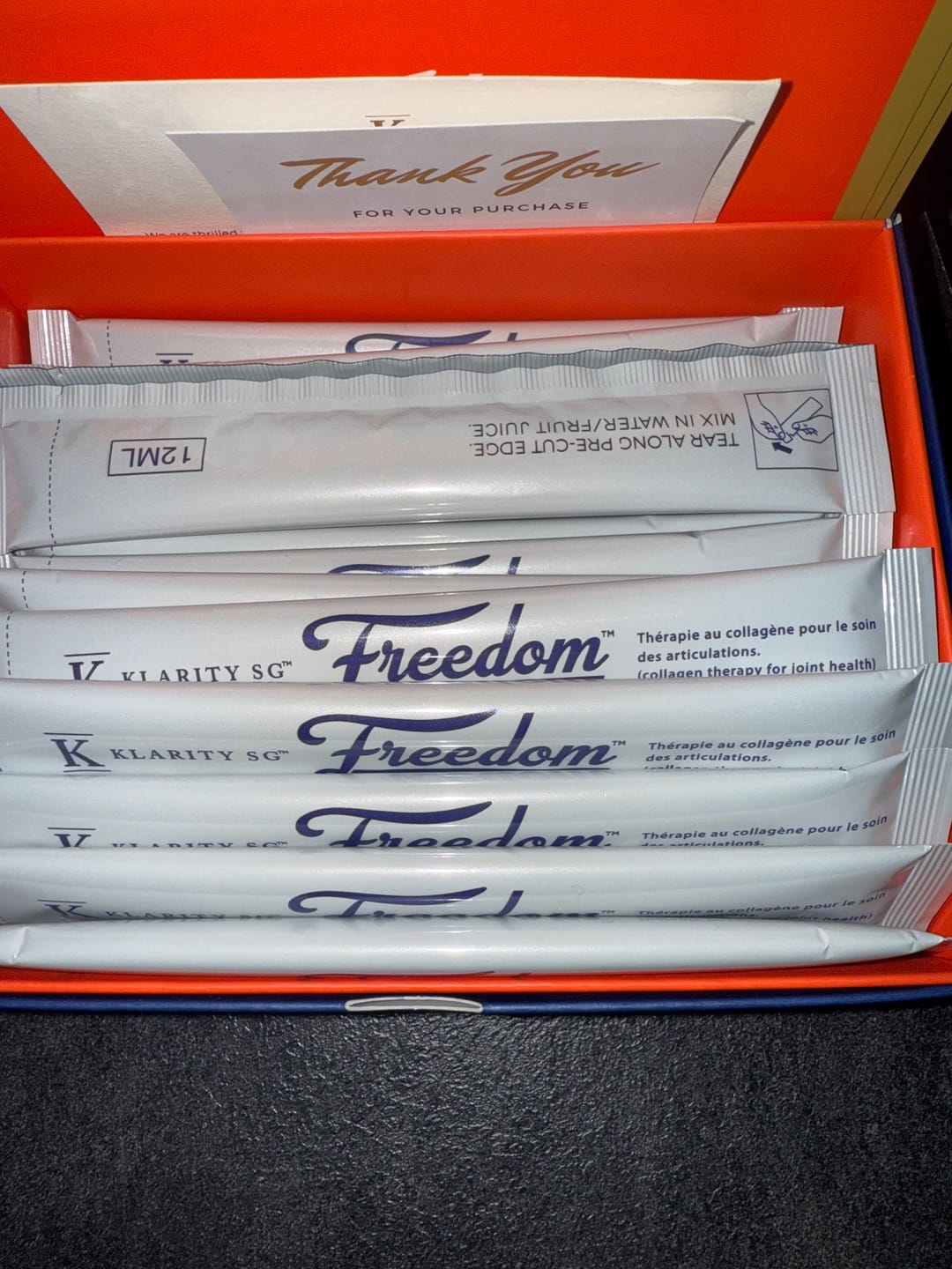 Customer photo review of Freedom by KlaritySGᵀᴹ - Medical Grade Bioactive Collagen Peptides to heal Joint pain