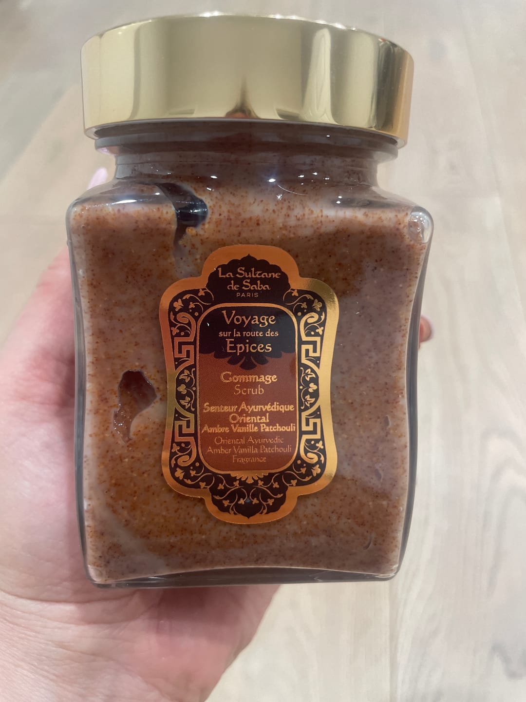 Customer photo review of Body Scrub - Ayurvedic Treatment - Amber Vanilla Patchouli Journey To The Spices Route