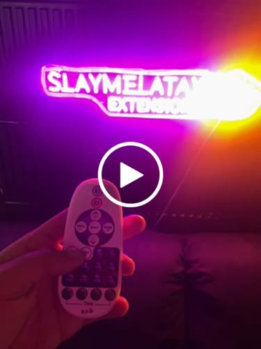 Customer video review of SLAYMELATAY - Premium Neon Artwork