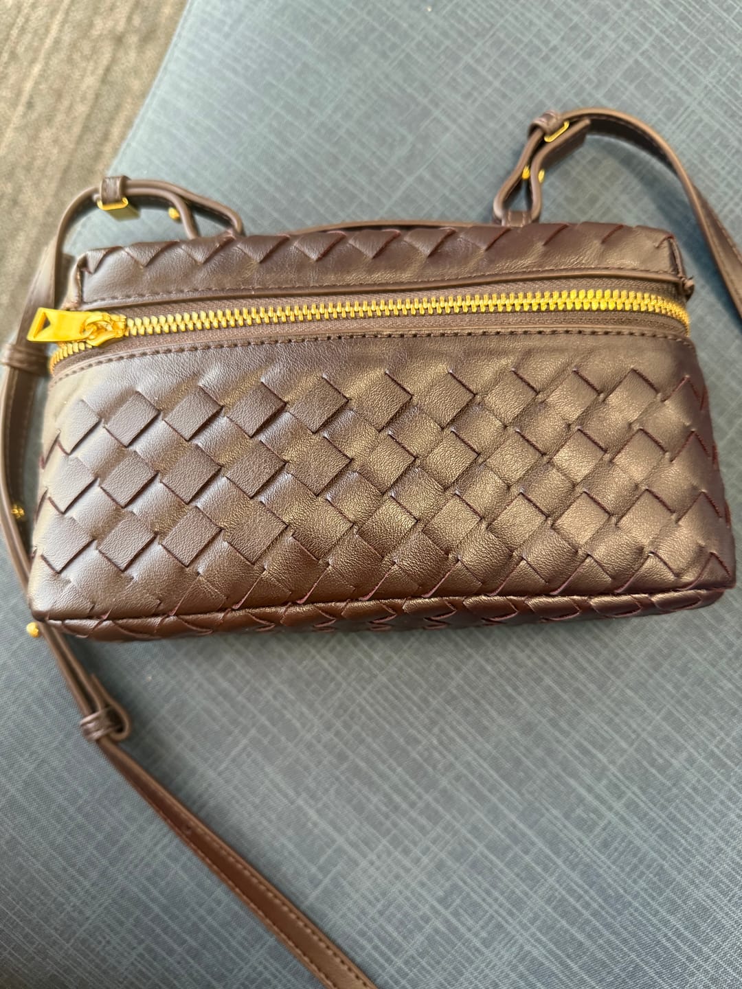 Customer photo review of Tara Woven bag