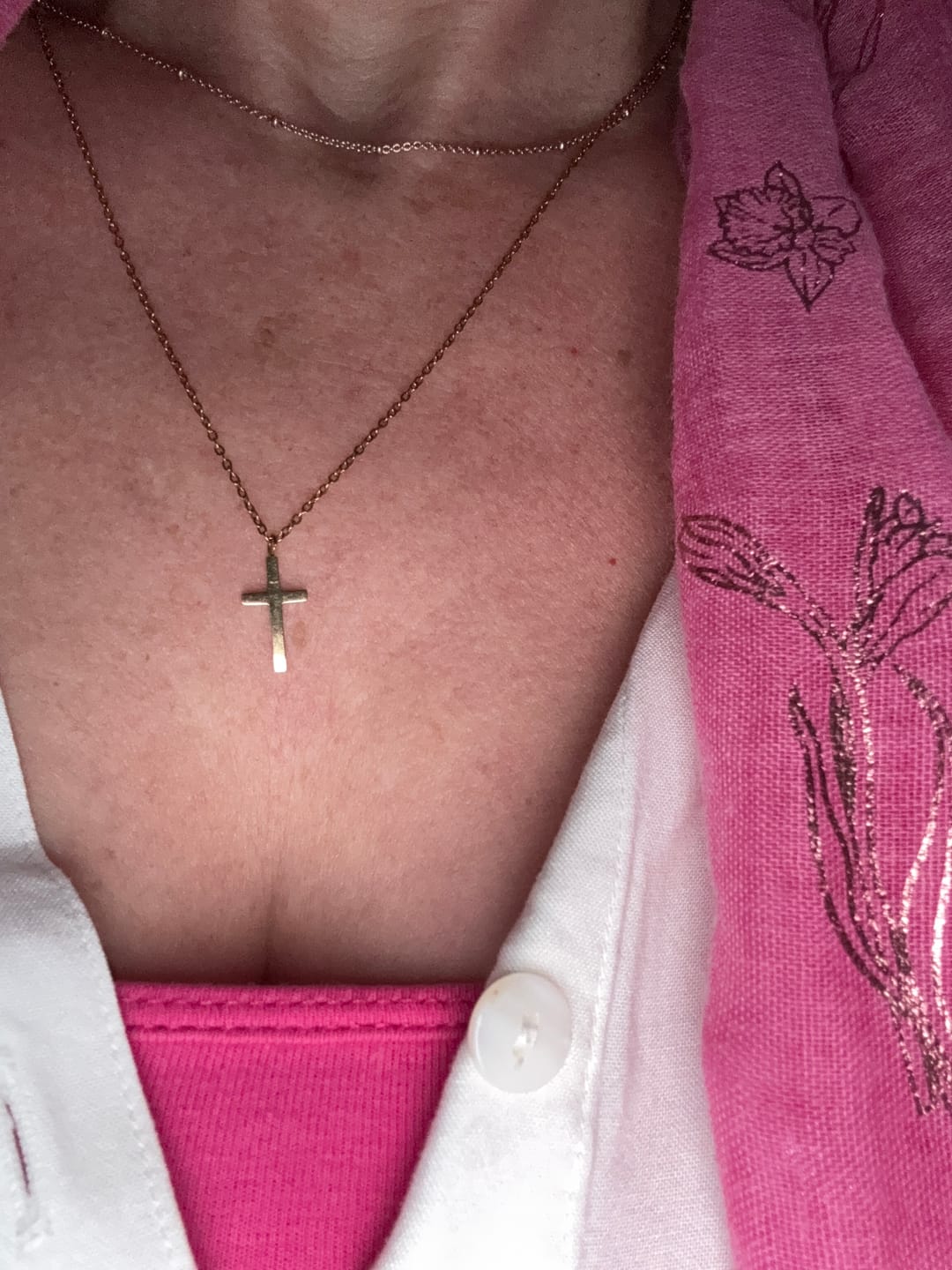 Customer photo review of Cross Necklace