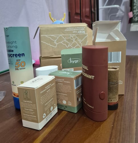 Customer photo review of Smell Be Gone Natural Refillable Deodorant HYGR