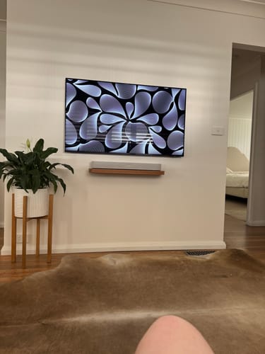 Customer photo review of Curved Floating Shelf