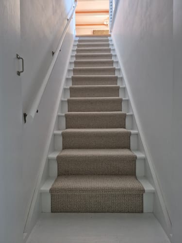 Customer photo review of Anderson Tuftex Fetch Birch Nylon Stair Runner