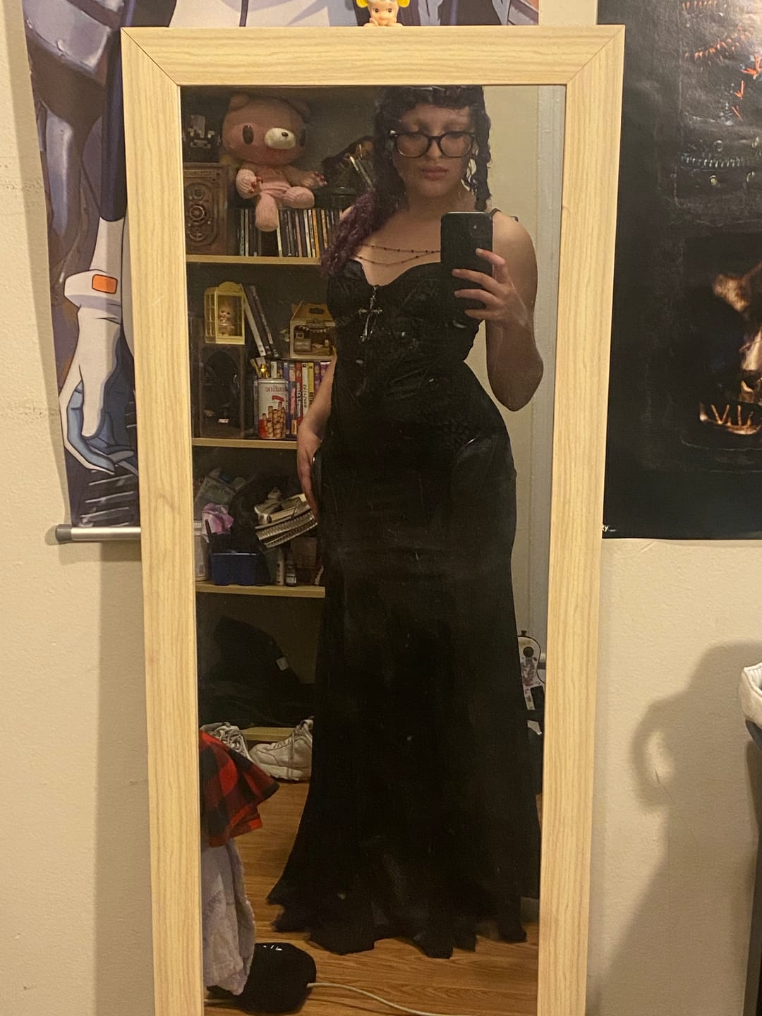 Customer photo review of [Blood Supply] Shadow Stalker Gothic Bodycon Cami Dress with Mermaid Hem