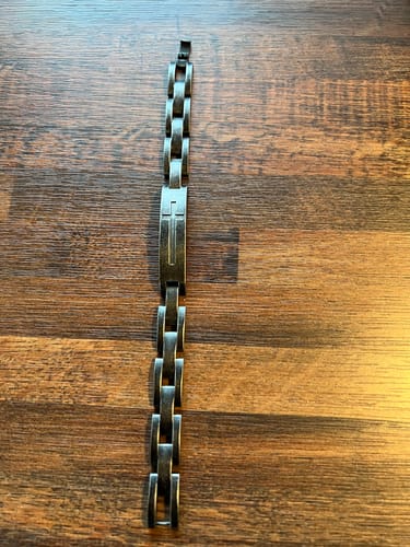 Customer photo review of Lord's Prayer Bracelet (Size M-L or L-XL): Helps Pair Veterans With A Service Dog Or Shelter Dog