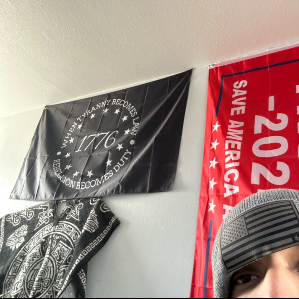 Customer photo review of When Tyranny Becomes Law Flag