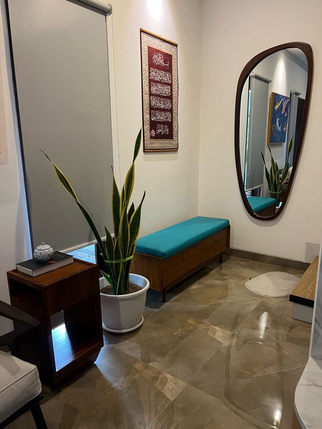 Customer photo review of 360° Rotating Teak Side Table