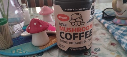 Customer photo review of Café Soluble con Hongos Melena de León, Shiitake y Chaga - 27 porciones - Sabor Cappuccino