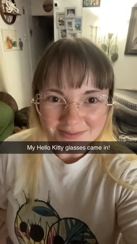 Customer photo review of Kitty Eyeglasses