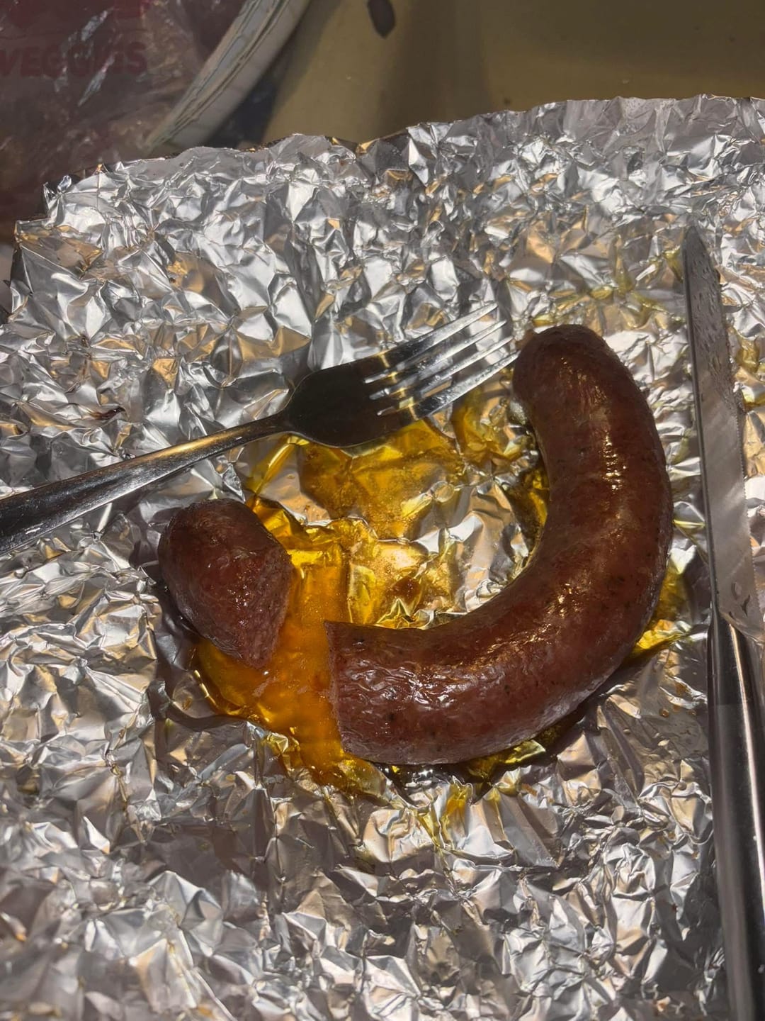 Customer photo review of Oxtail Infused Beef Sausage
