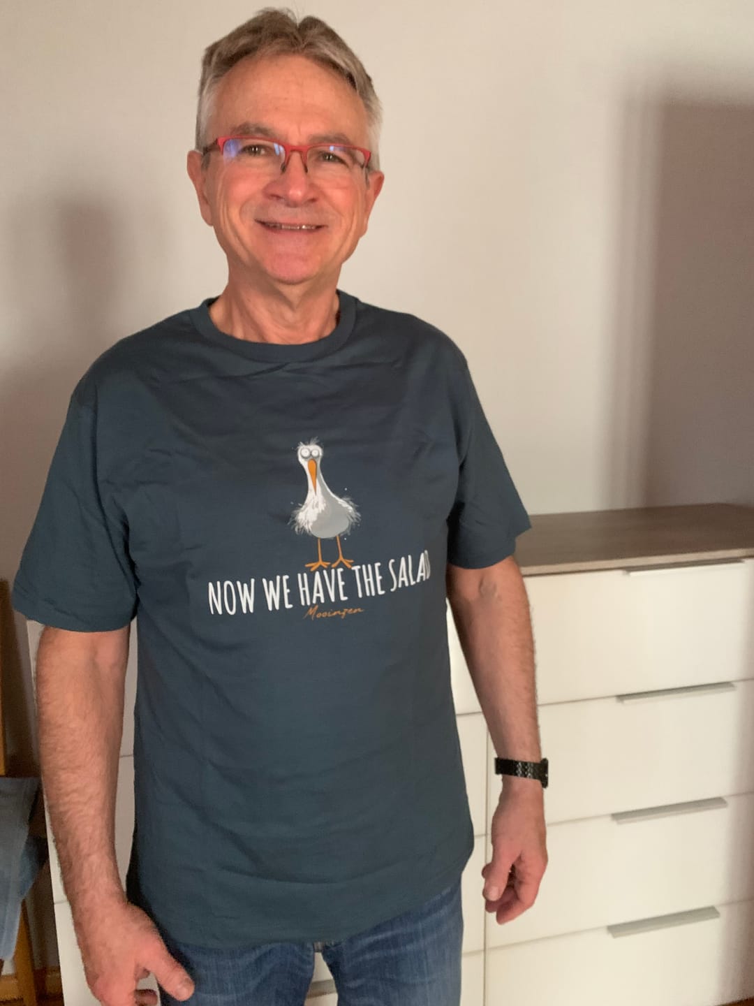 Customer photo review of Now we have the Salad · Unisex Premium Bio T-Shirt