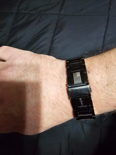 Customer photo review of Special Offer!  Abrams Thunderbolt Tank Magnetic Bracelet: Helps Pair Veterans With A Service Dog or Shelter Dog