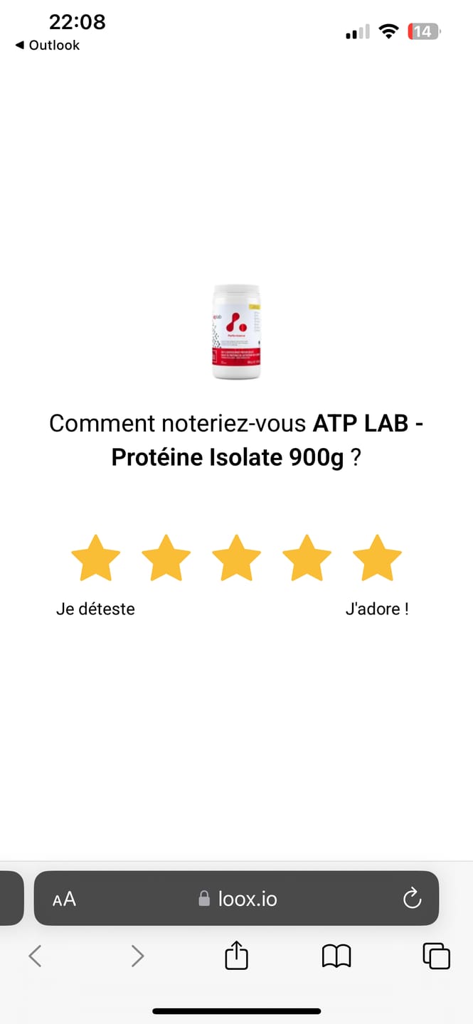Customer photo review of ATP LAB - Protéine Isolate 900g