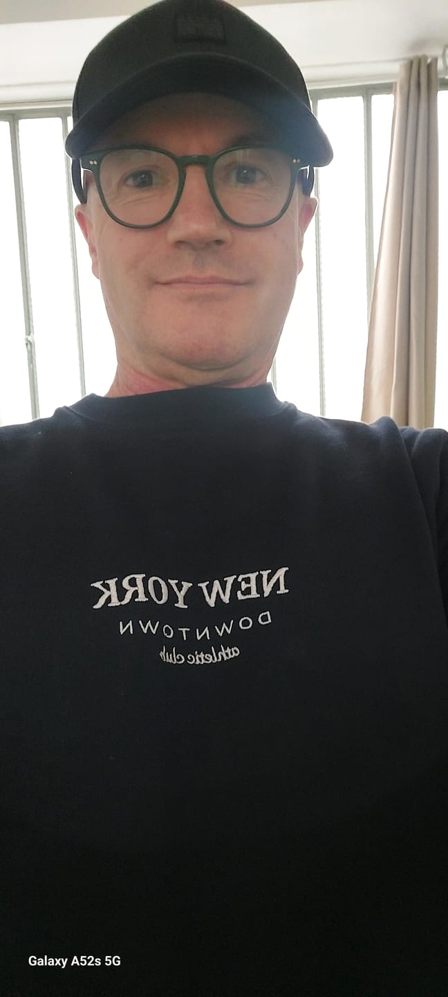 Customer photo review of The New York Downtown Athetic Club Eco Sweatshirt