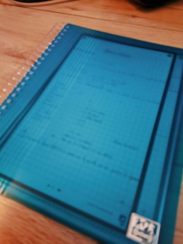 Avis photo d'un client sur OXFORD Protège-Documents à spirale School Life A5 # 80 vues / 40 pochettes - Bleu