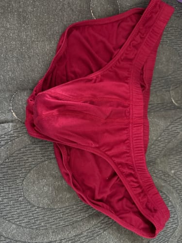 Customer photo review of Modal 0in Low-Rise Bikini Briefs No Fly 3pk Emerald/Purple/Red