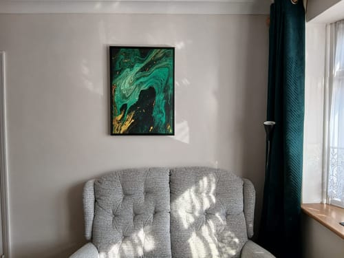 Customer photo review of Emerald Marble No1 Print