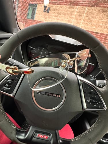 Customer photo review of Rimless buffs Sunglasses Detroit style