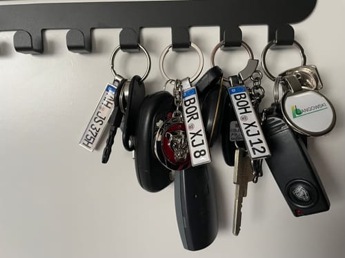 Customer photo review of Kennzeichen Schlüsselanhänger Mini Nummernschild Metall