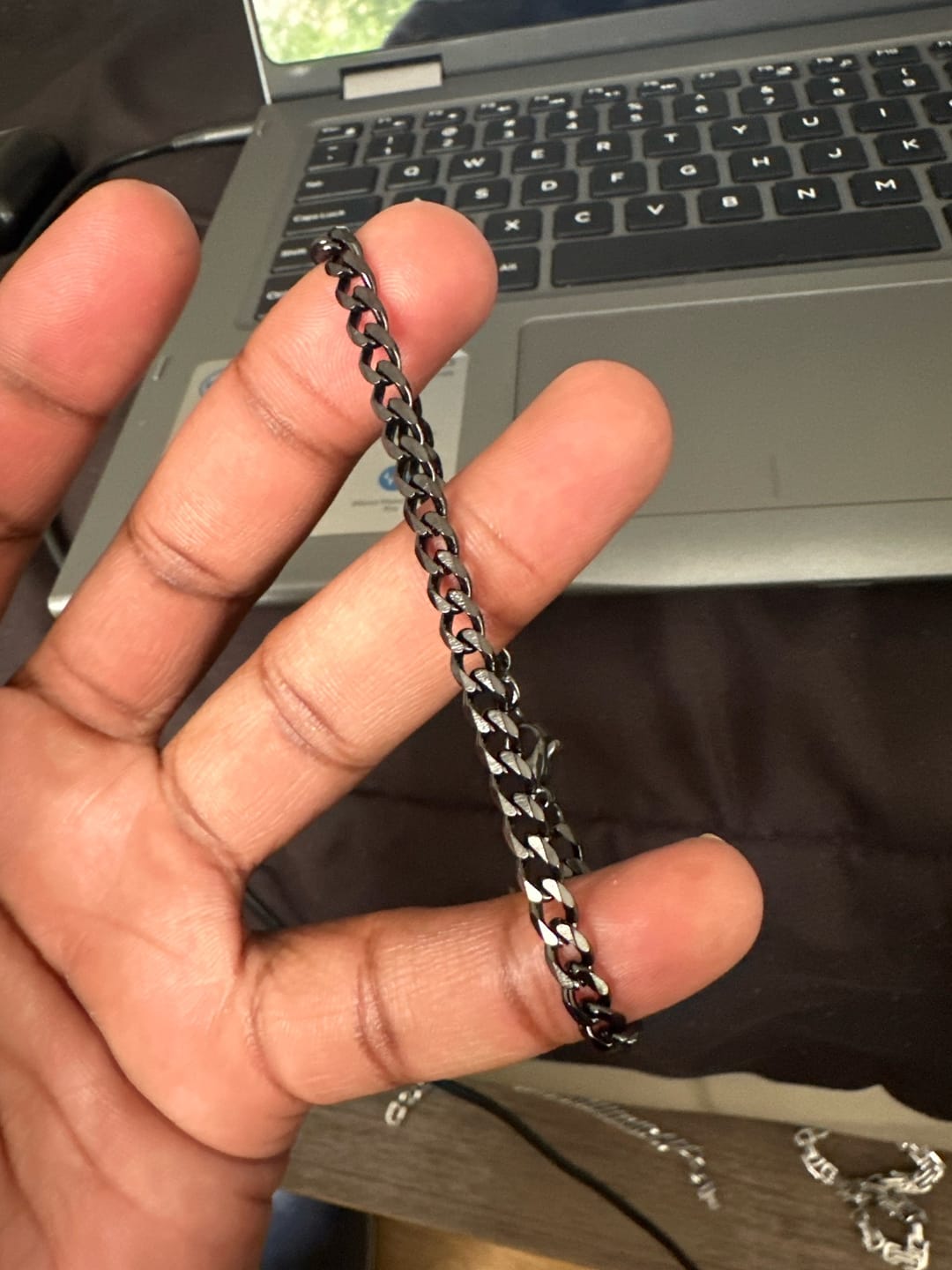 Customer photo review of 18k Gold Cuban Link Bracelet