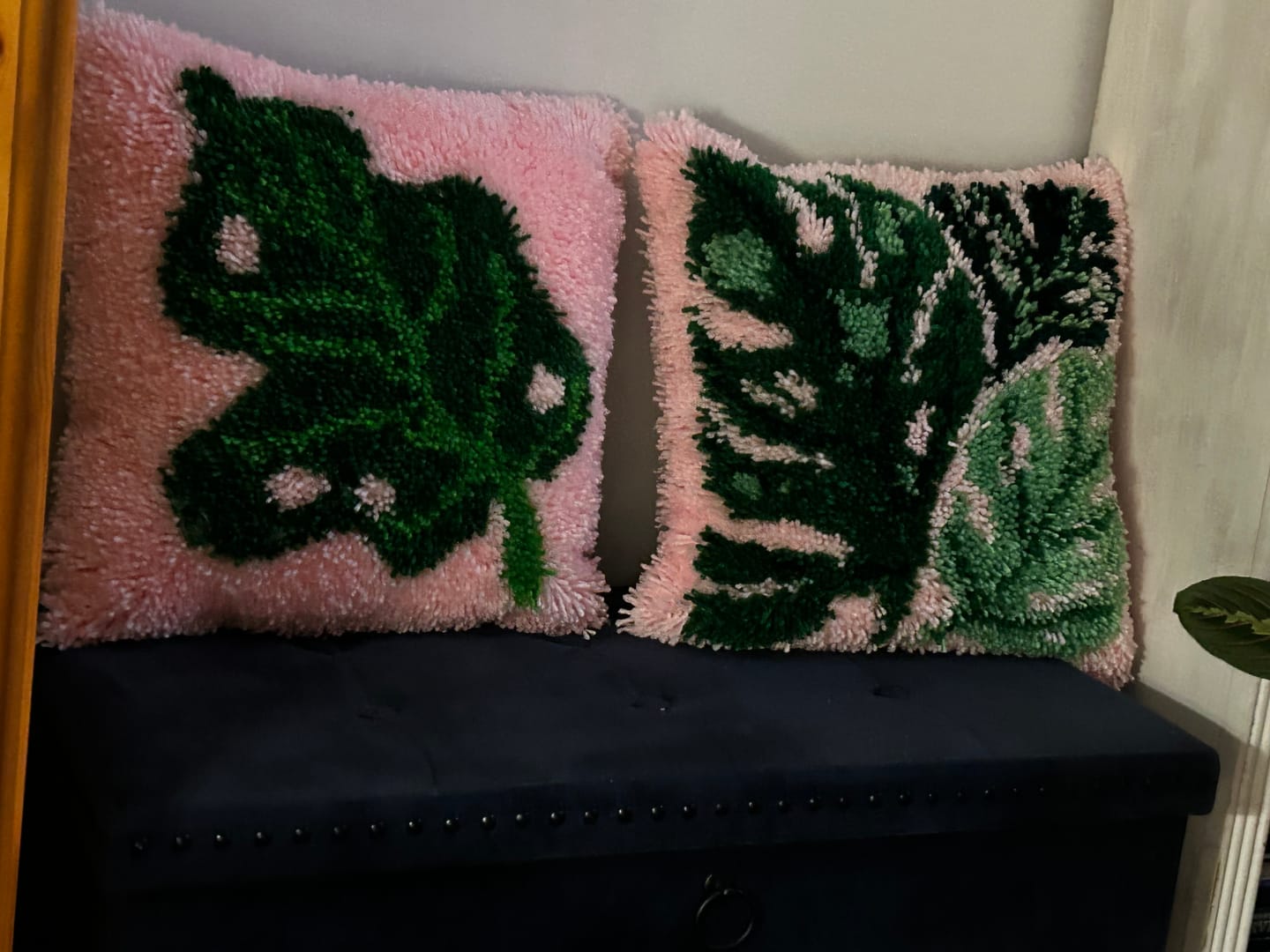 Customer photo review of Lush ‘n’ Leafy Latch Hook Cushion Kit