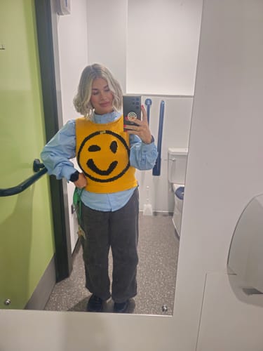 Customer photo review of Old Skool Cotton Tank Top - Yellow