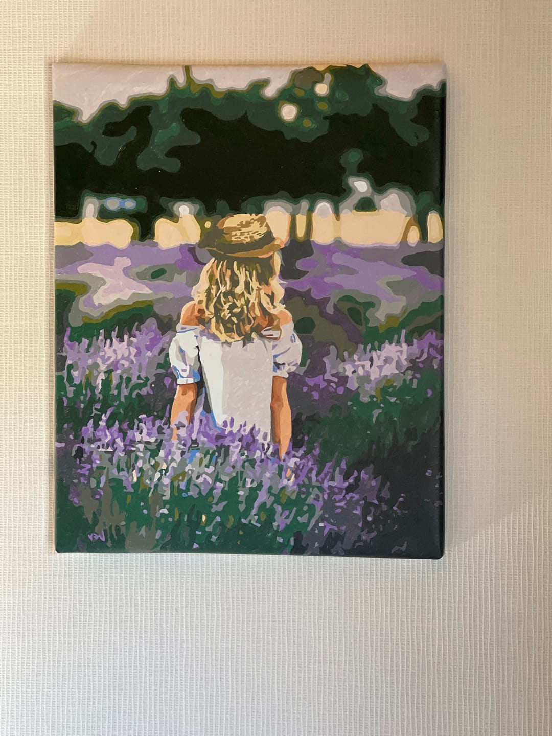 Customer photo review of Malen nach Zahlen - Frau im Lavendelfeld