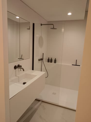 Customer photo review of Mitigeur salle de bain encastré gris brossé