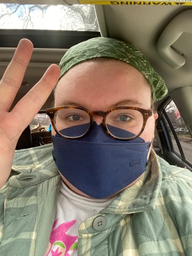 Customer photo review of KN95 Respirator Face Mask - Navy