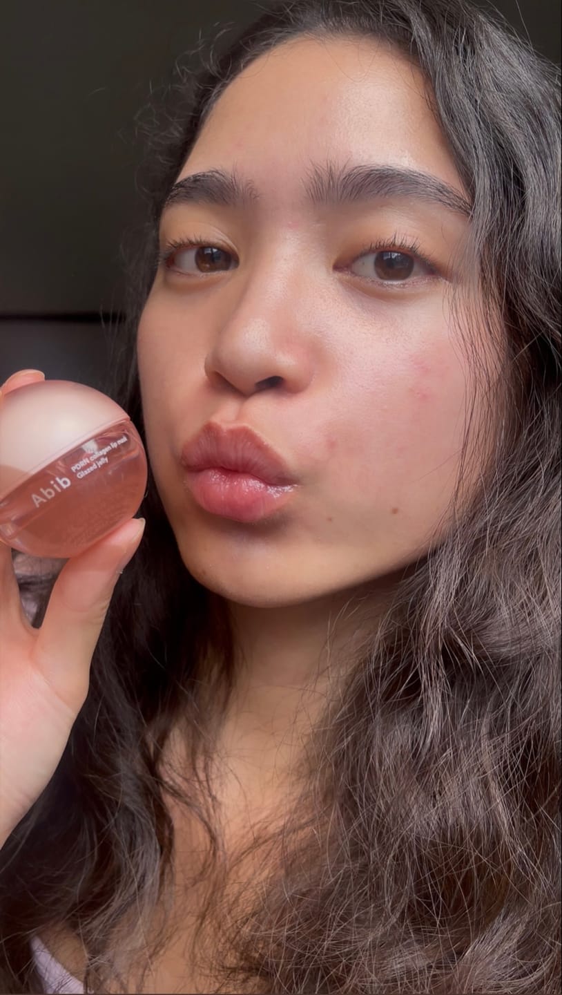 Customer photo review of PDRN Collagen Lip Mask Glazed Jelly