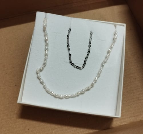 Customer photo review of Collana con Perline di fiume Pure - Barbato Gioielli