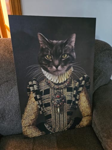 Customer photo review of The Dame - Custom Pet Canvas