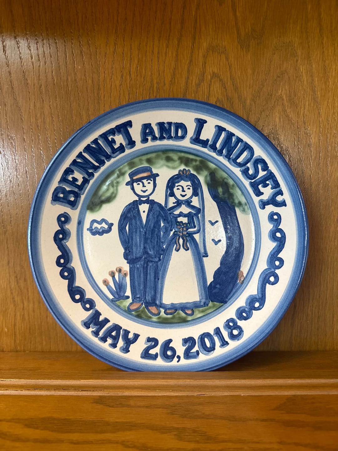 Customer photo review of Personalized Wedding Plate