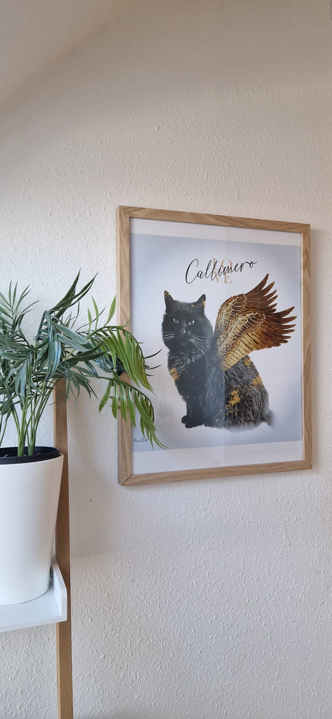 Customer photo review of Personalisiertes Portrait - Goldener Engel Stil