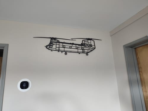 Customer photo review of Chinook CH-47 Metal Aircraft Wall Art - NCP0047