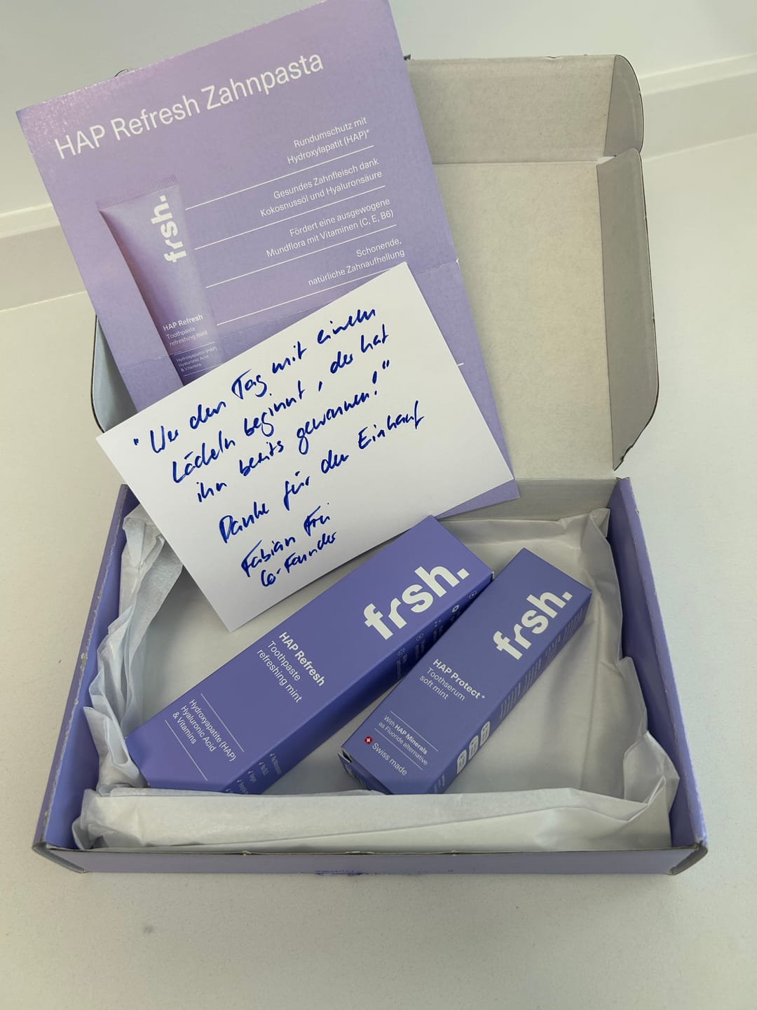 Customer photo review of HAP Refresh Toothpaste