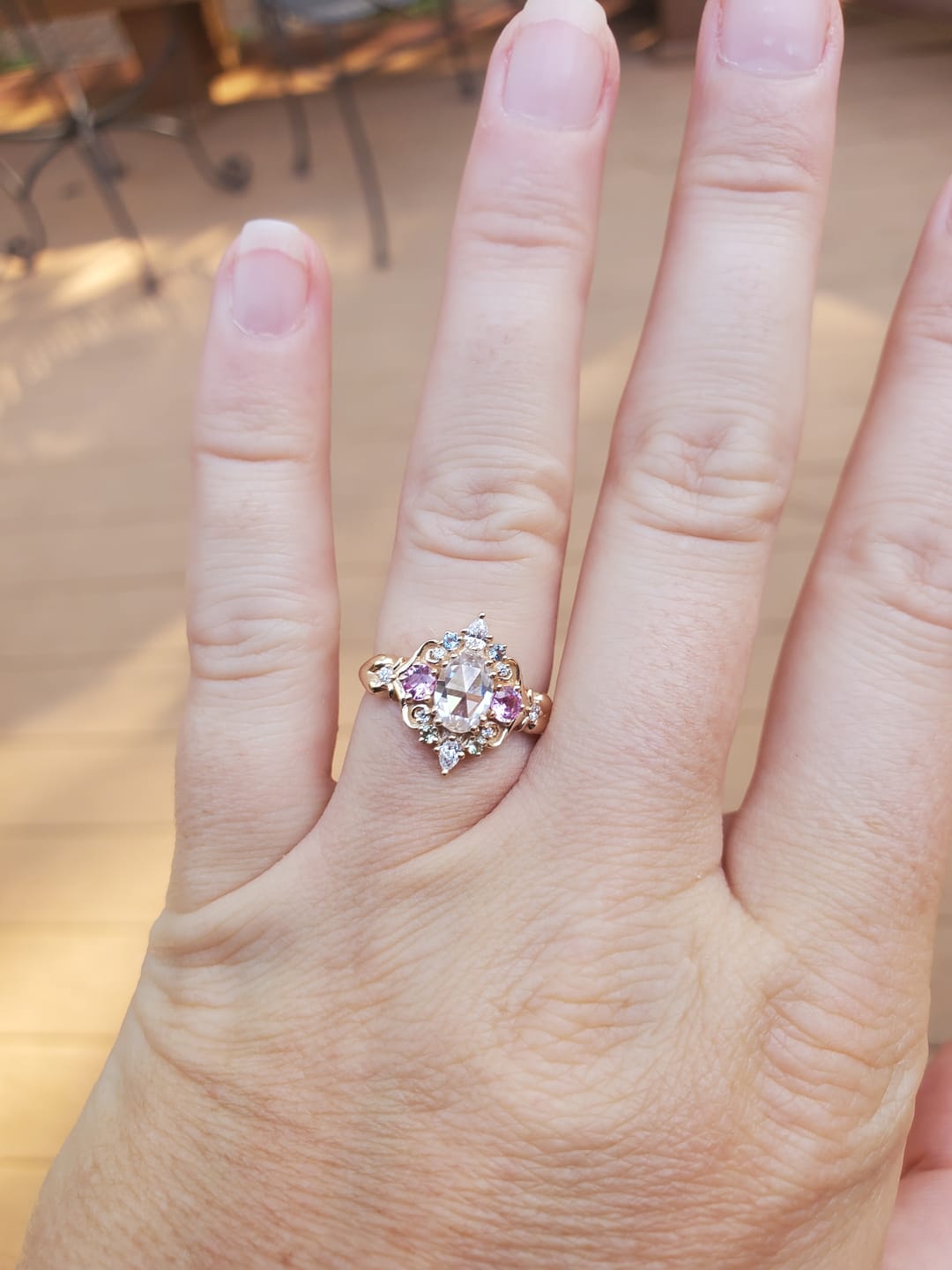 Customer photo review of Fire Child: Puffy Heart Ring