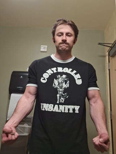 Customer photo review of Dark Age Ringer Tee
